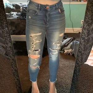 American Eagle next level stretch skinny jeans. Light wash size 10 regular